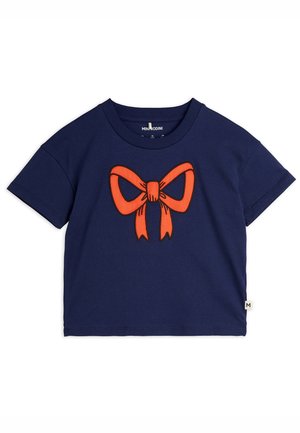 BOW APPLICATION TEE UNISEX - Camiseta estampada - blue