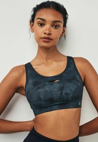 Next ANTIBOUNCE EXTRA HIGH IMPACT  - Hosszított melltartó - navy blue tie dye print