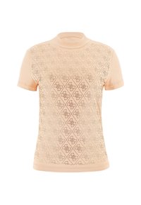 MOCK NECK ALL OVER 4G TEE - Nyomott mintás póló - hellrose