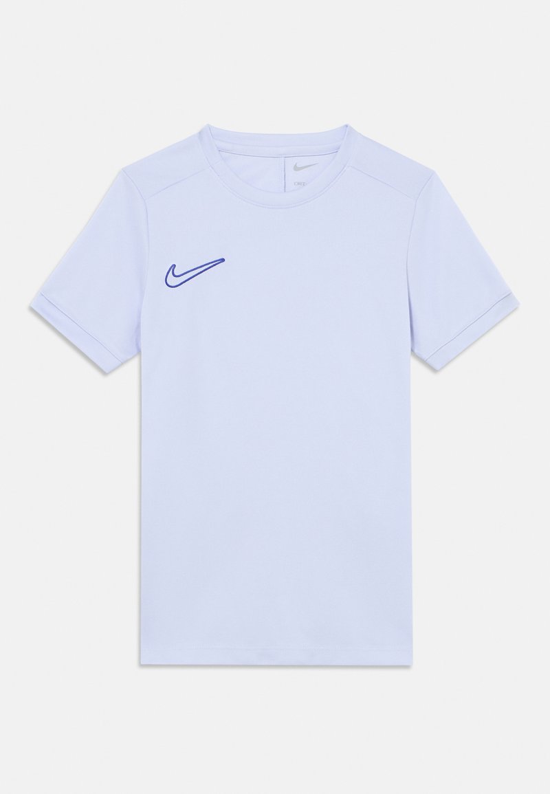 Heleroheline Nike t-särk hingavast materjalist, millel on ümarsärk ja vasakul rinnal sinine tikitud logo. Lühikesed varrukad.