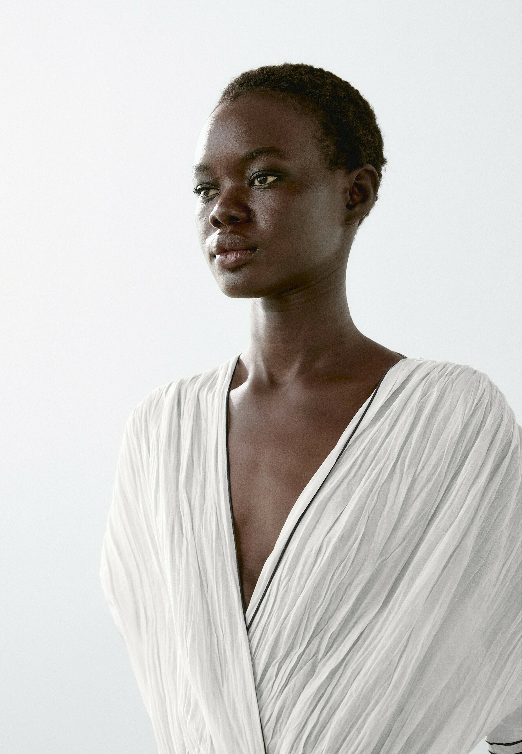 Massimo Dutti CONTRAST - Day dress - white - Zalando.co.uk