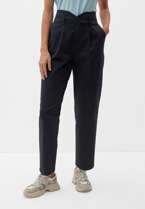 s.Oliver RELAXED À JAMBES - Pantalon classique - navy