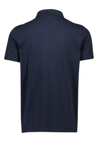 Tummansininen lyhythihainen polo-paita, joka on valmistettu pehmeästä puuvillasta. Paidassa on klassinen kaulus ja siisti takasuunnittelu ilman näkyviä kuvioita tai koristeita.