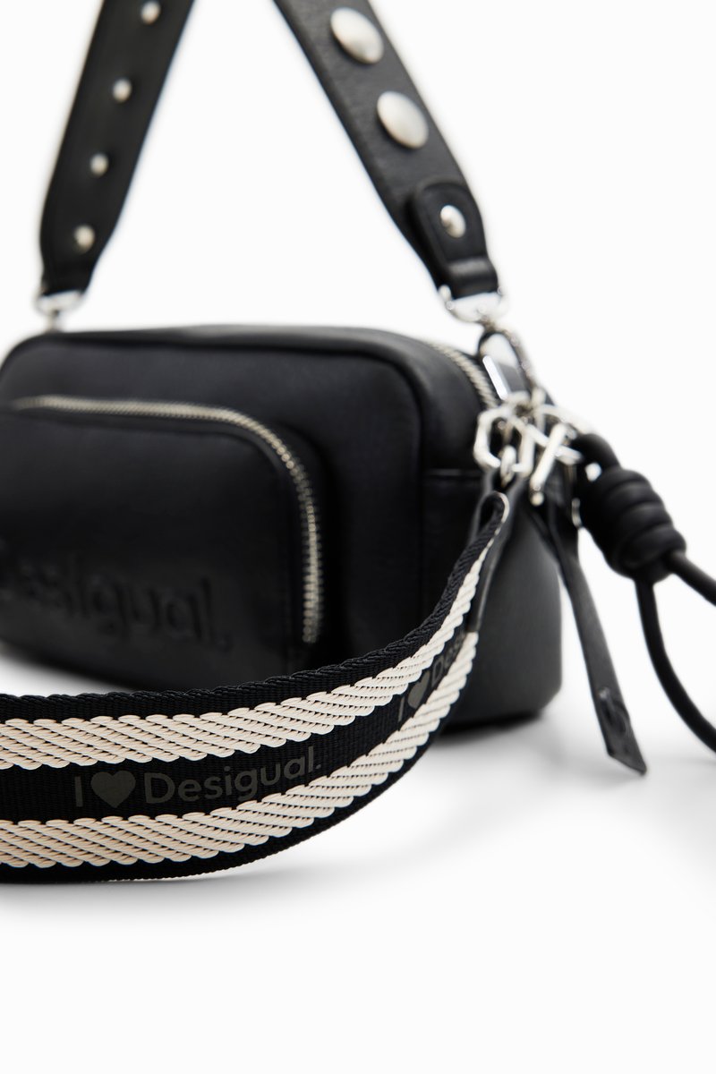Sac Bandoulière Desigual Zante Half Logo - Noir - Neuf Avec étiquettes