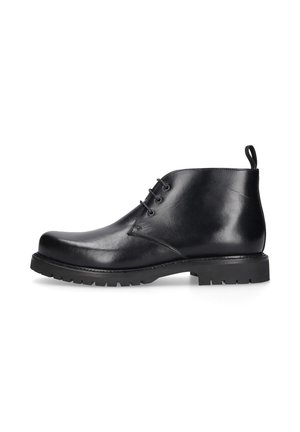 Schnürstiefelette - schwarz