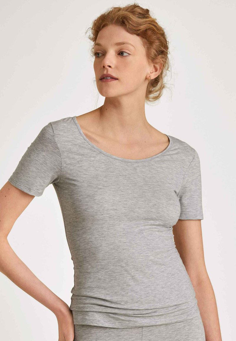 Calida NATURAL COMFORT - Pyjamashirt - grey melange