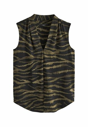 Next V-NECK SLEEVELESS - REGULAR FIT - Bluza - zebra print