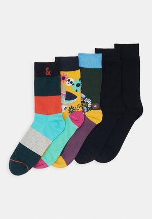 JACMEXICO STRIP SOCK 5 PACK - Strumpor - black
