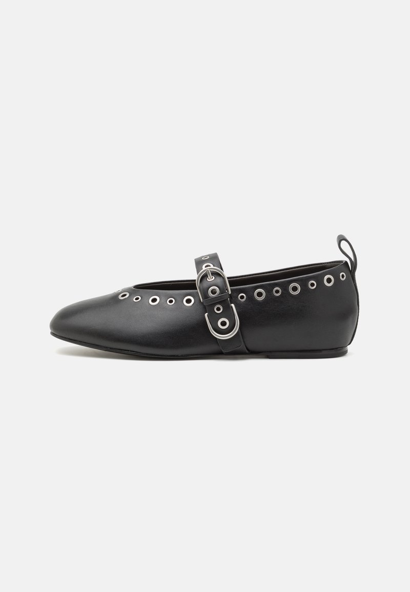 rag & bone SPIRE MARY JANE GROMMETS - Ballerina's met enkelbandjes - black