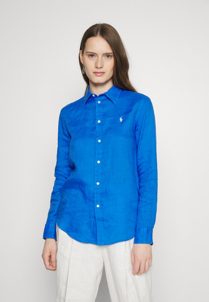 Polo Ralph Lauren - LONG SLEEVE BUTTON FRONT - Bluza s gumbima - colby blue, Povećaj