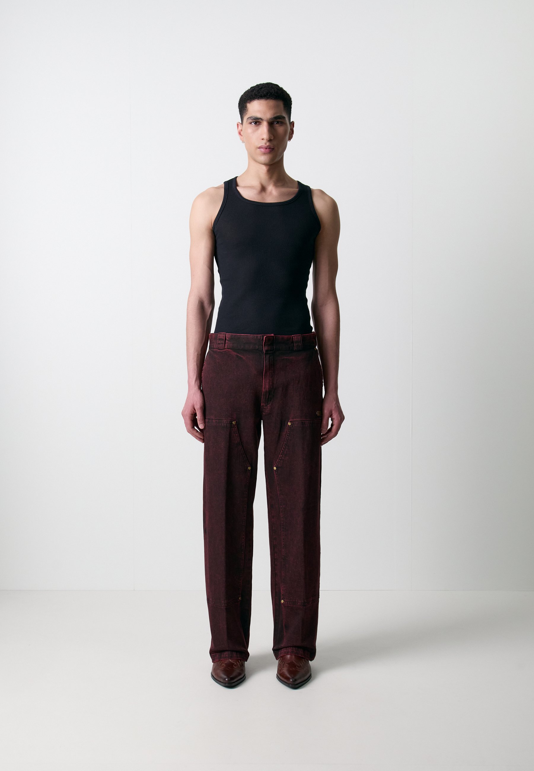 Dickies DOUBLE KNEE PANTS - Relaxed fit jeans - red - Zalando.co.uk