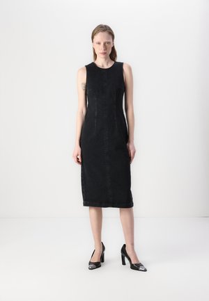 GAMELIA - Denim dress - black
