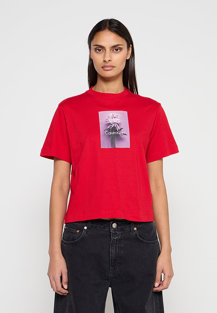 Calvin Klein Jeans T-shirt print (rood)paars