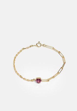BRACELET SOLITAIRE CŒUR ROSE  - Bracelet - yellow gold-coloured