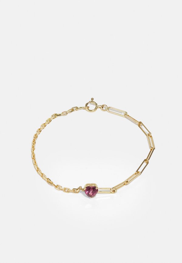 BRACELET SOLITAIRE CŒUR ROSE  - Armband