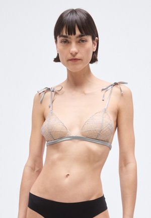 A POIS EMBROIDERY SOFT BRA - Triangle bra - grey