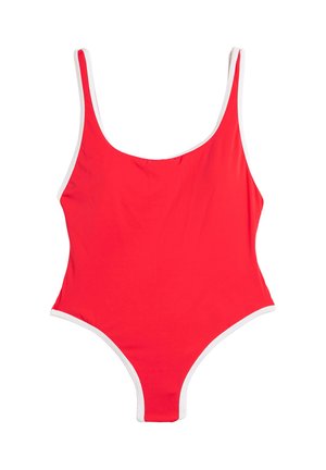 STRAPPY U NECK BINDING DETAIL BASIC - Traje de baño - red