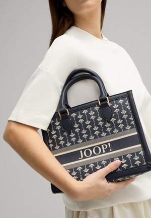 Handbag - navy ecru