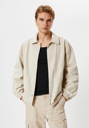 Koton CLASSIC SNAP BUTTONED - Spijkerjas - beige