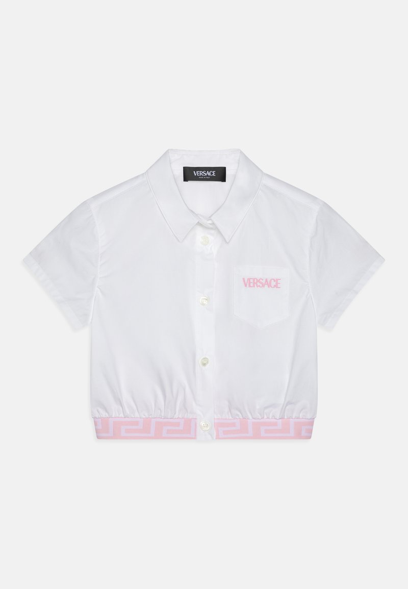 Versace - INFORMAL EMBROIDERY LOGO - Camicia - white/pink, Ingrandire