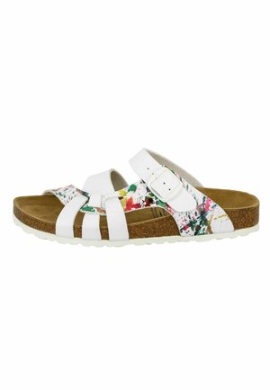 LICO BIOLINE KLECKS - Pantolette flach - weiss