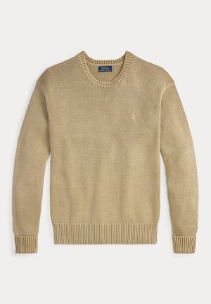 GARMENT DYED COTTON SWEATER - Svetrík - surrey beige