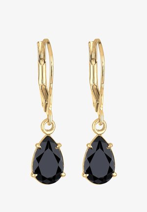 GLASS CRYSTAL  - Uhani - black