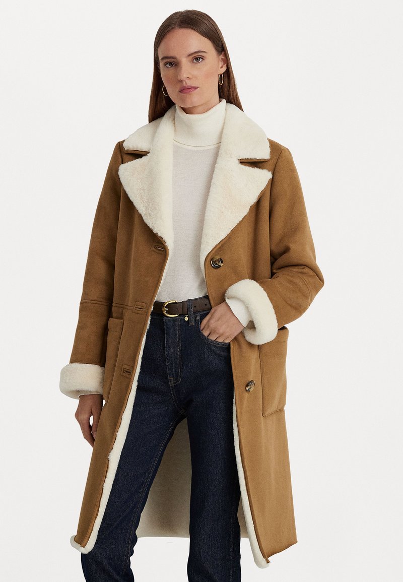 Lauren Ralph Lauren UNLINED COAT Manteau classique camel/cream/camel ZALANDO.FR