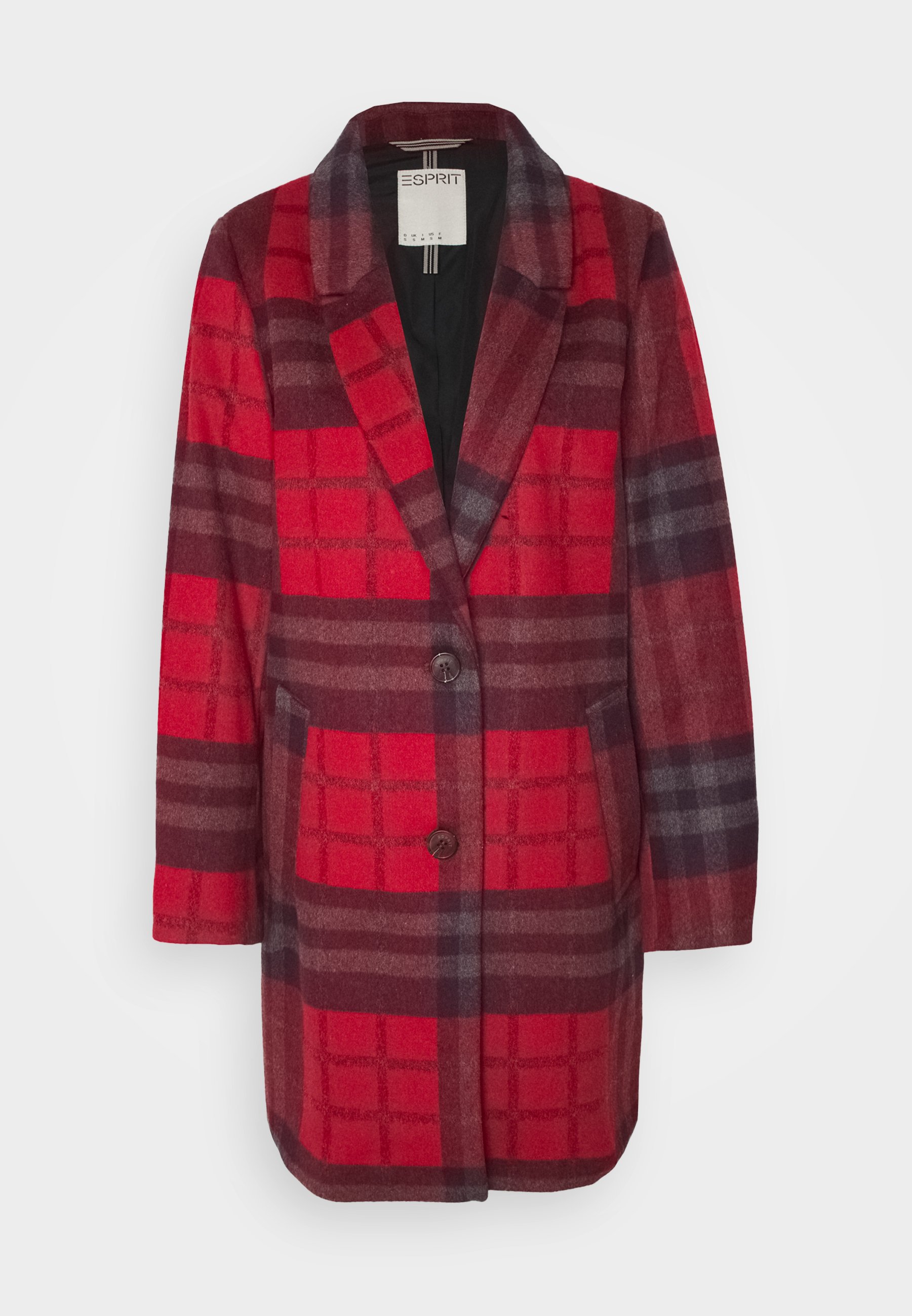 esprit checked coat