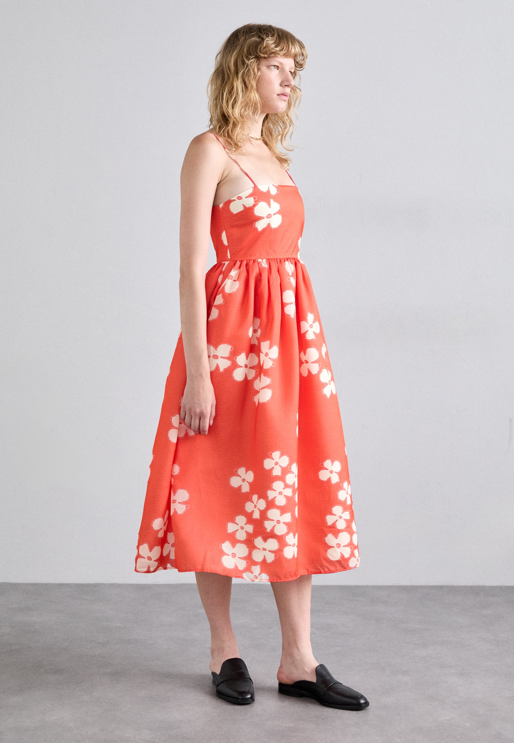 Stine Goya YANINA ORGANZA - Day dress - ditzy poppies/coral - Zalando