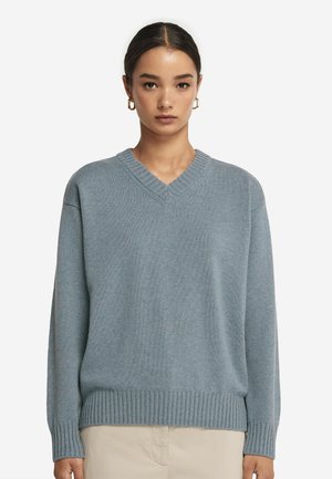 V NECK - Maglione - Light Blue
