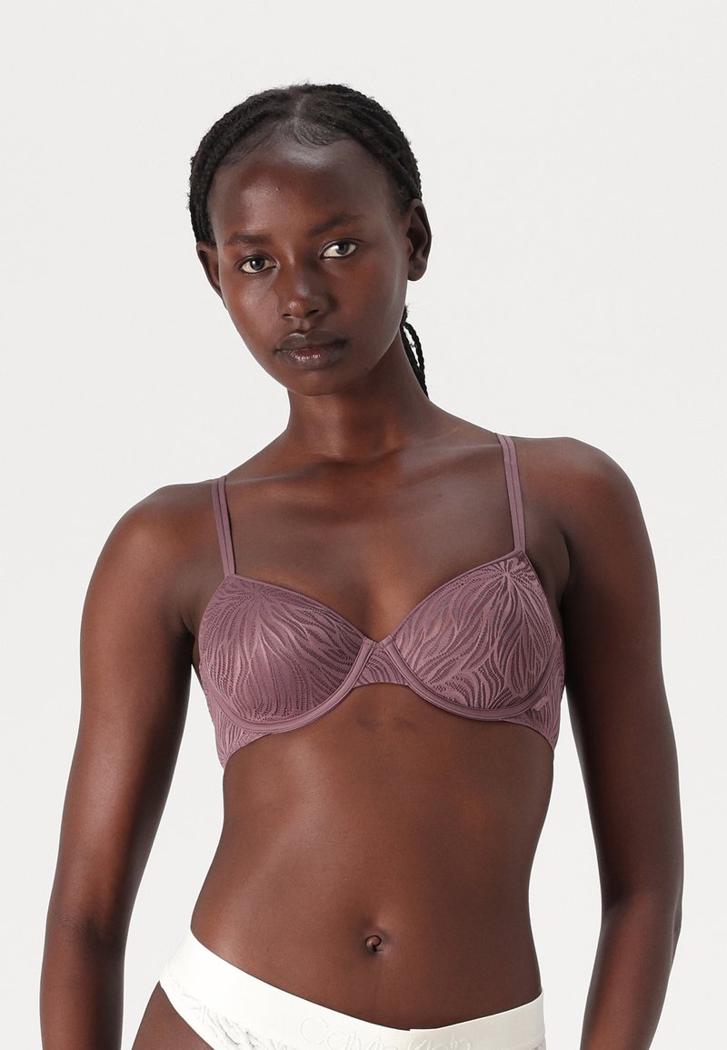 Calvin Klein Underwear LIGHTLY LINED DEMI SHEER MARQ LACE - Podprsenka bez kostíc - keepsake rose
