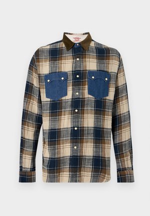 Replay, CHECKED CONTRAST - Košeľa - white/navy/brown