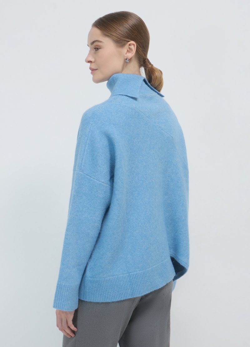 Maglione Tunica Asimmetrico Karen Kane Blu Reale - Manica Lunga, Taglie M E XL