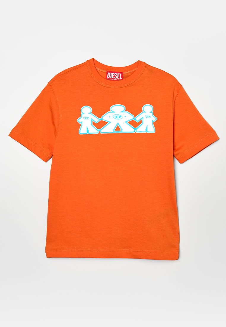 Diesel T-shirt print oranje Diesel T-shirt print oranje