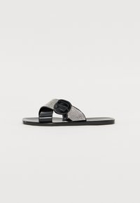 KARL LAGERFELD - JELLY III SPARKLE KROSSTRAP - Pantuflas - black/silver coloured Imagen en miniatura 1