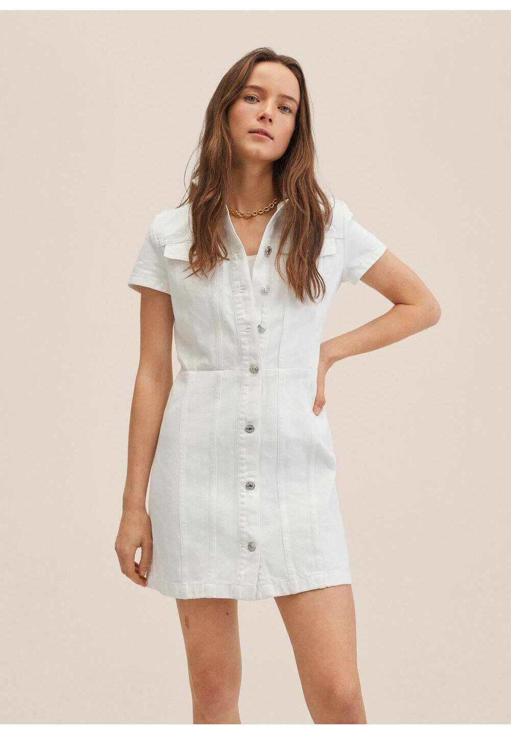 Mango LARAB L - Jeanskleid - blanc/weiß - Zalando.de
