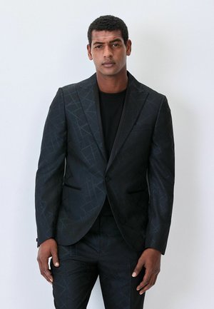 REGULAR FIT - JACQUARD TEXTURE  - Sakko - black
