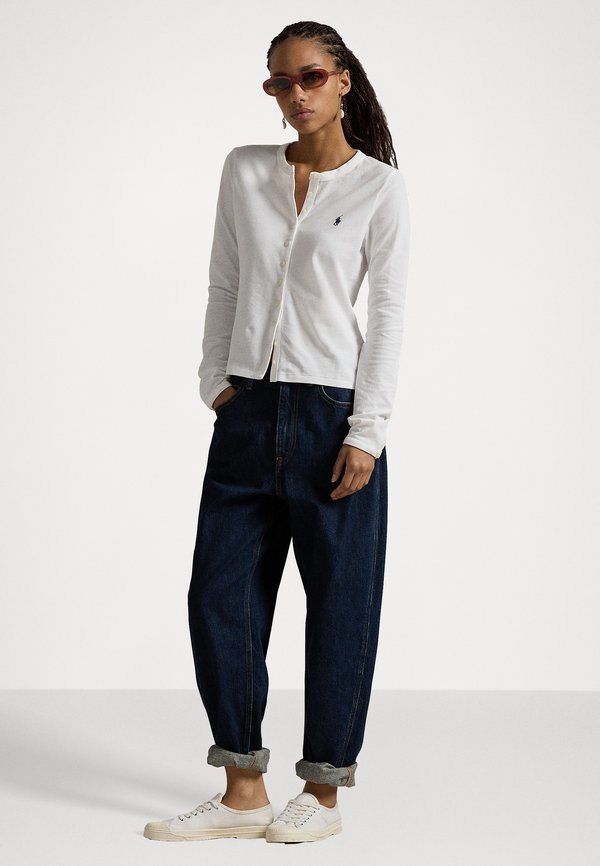 STRETCH MESH COTTON CREWNECK CARDIGAN  - Cardigan4