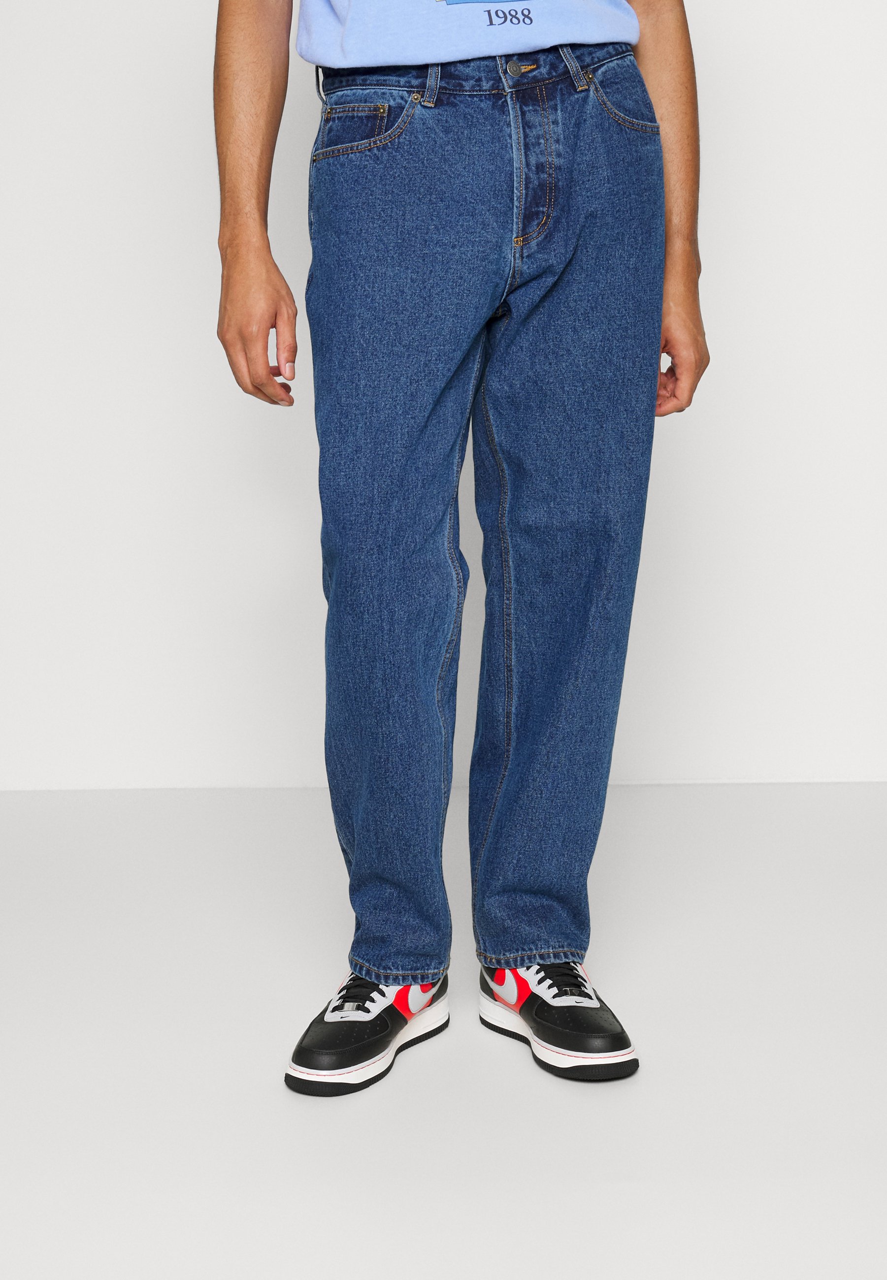 Obey Clothing HARDWORK - Jeans Straight Leg - stone wash indigo 