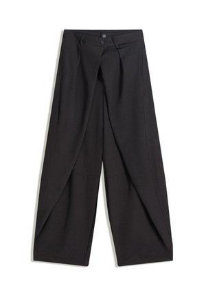 PLEATED BARREL - Nohavice - black