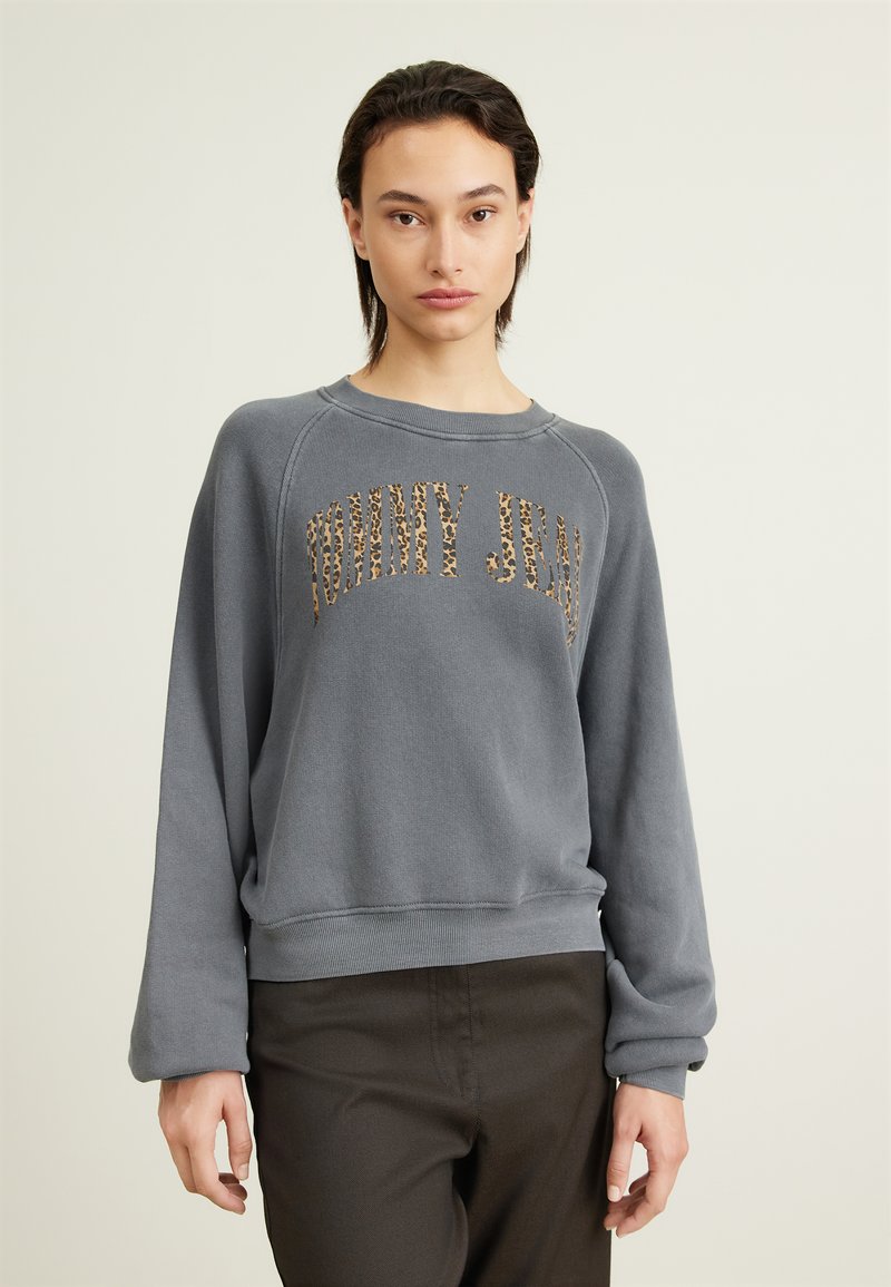 Tommy Jeans LEO CREW Sweatshirt new charcoal/anthracite Zalando.ie