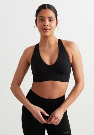 SCULPTING CROSSED BACK  - Sports-bh'er - black