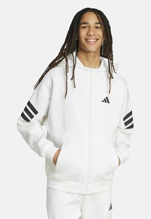 Felpa con zip - weiss