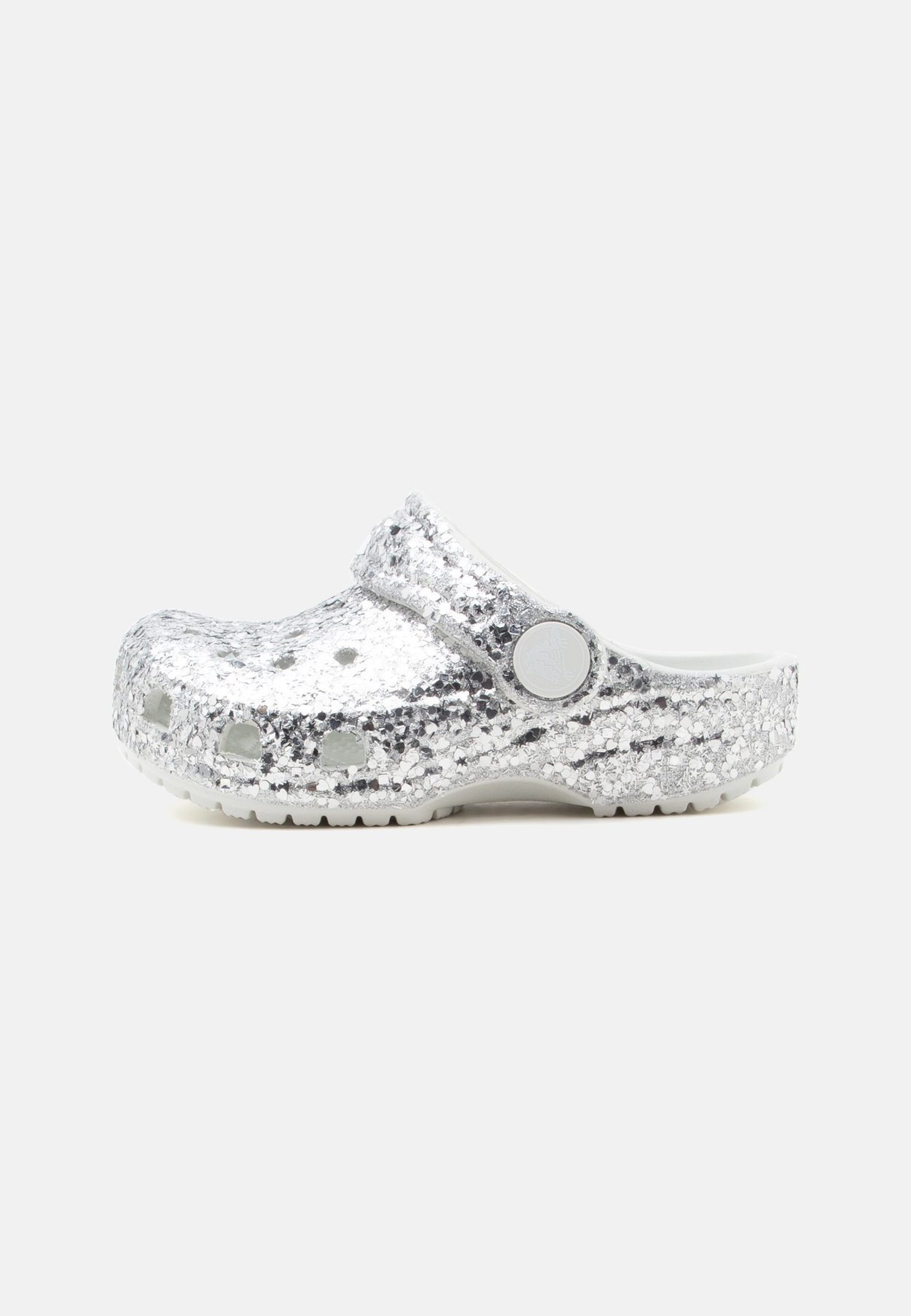 Crocs CLASSIC DAZZLE GLITTER - Slippers - silver-coloured