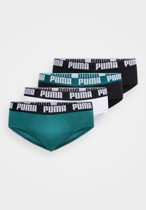 MEN EVERYDAY BRIEF 4 PACK - Fecskék - emerald ice/black/white