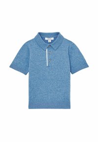 Reiss REISS FINCH CONTRAST PLACKET POLO SHIRT WITH COTTON - Piké - blue