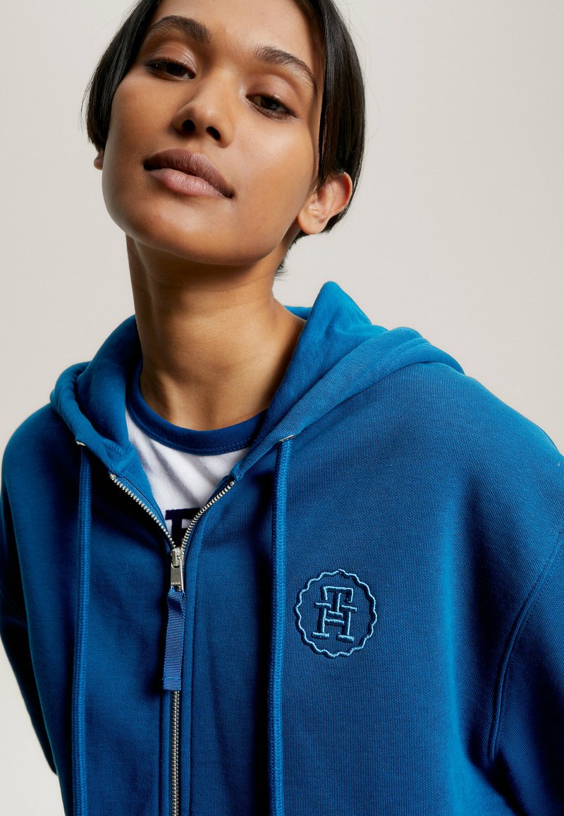 Tommy Hilfiger Zip-up sweatshirt - deep indigo/blue - Zalando.de