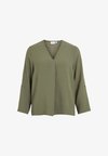 3/4 sleeved VIJOSA V-neck - Μπλούζα - olivine