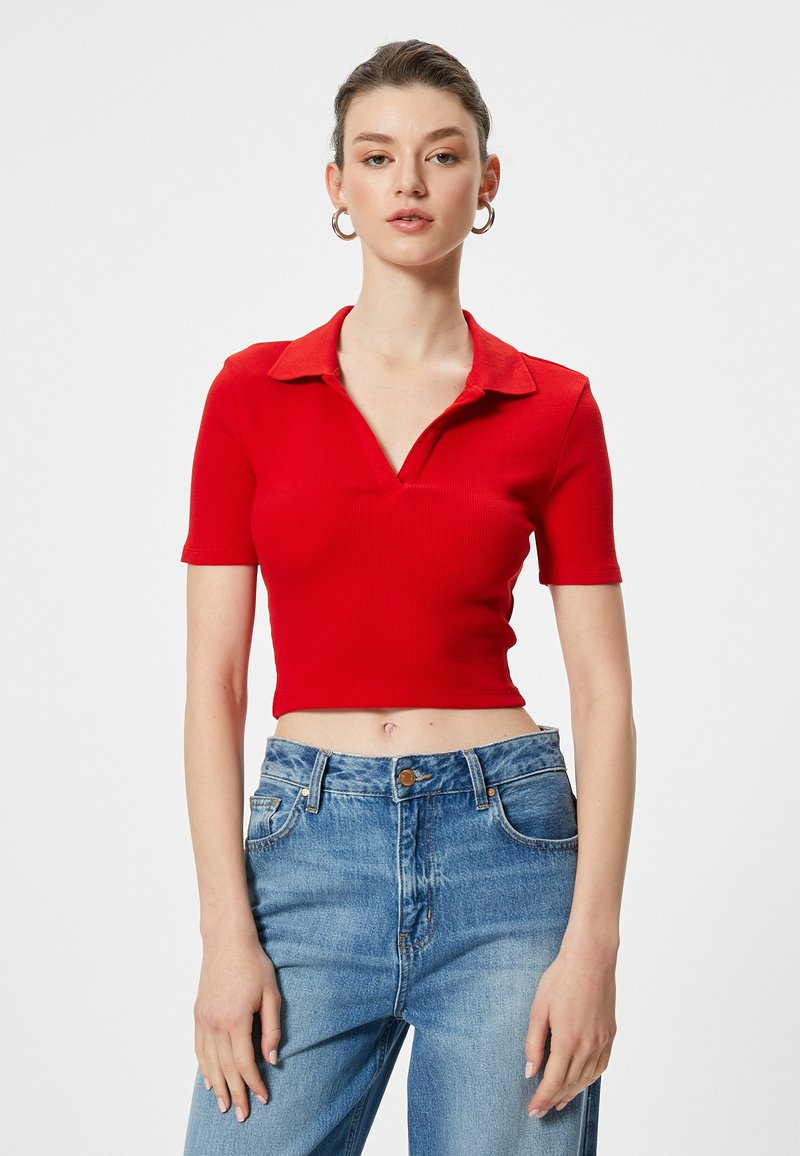 Koton CROP - Poloshirts - red
